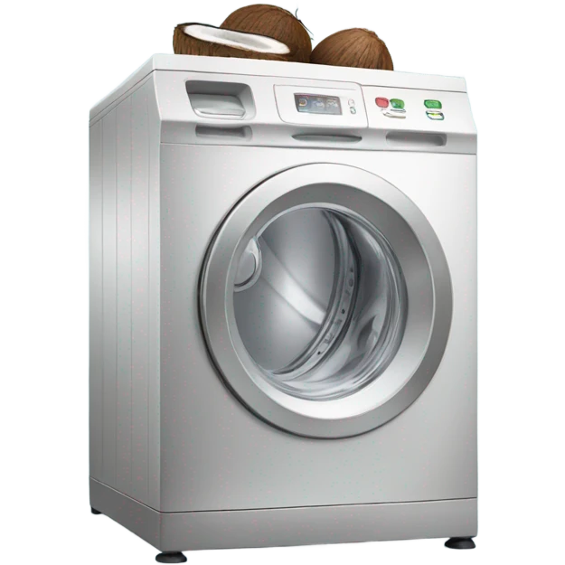 Coconut washing machine  emoji