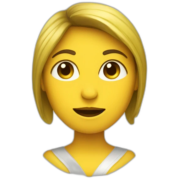 Femme qui tient une banane emoji
