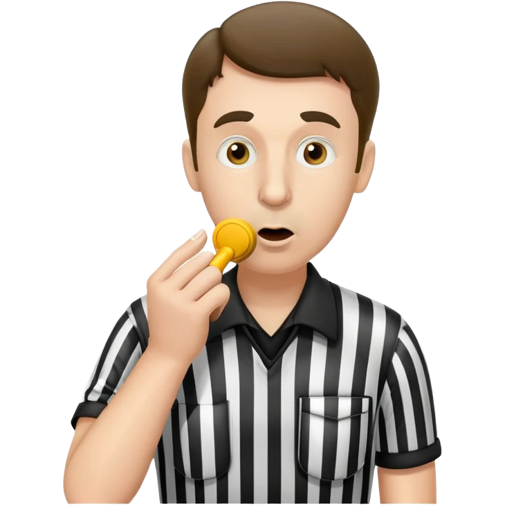 referee blowing whistle emoji