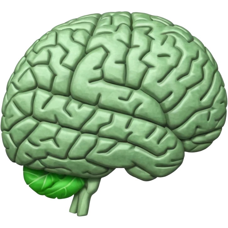 Brain made with money emoji
