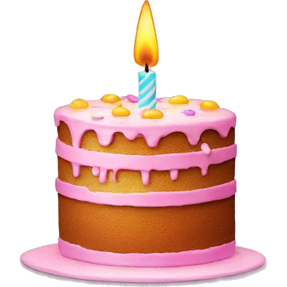 cake with a candle, Easter emoji