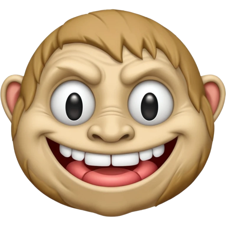 Troll face blown up emoji