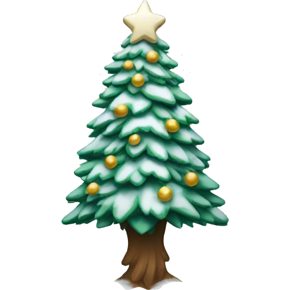 snowy christmas tree  emoji