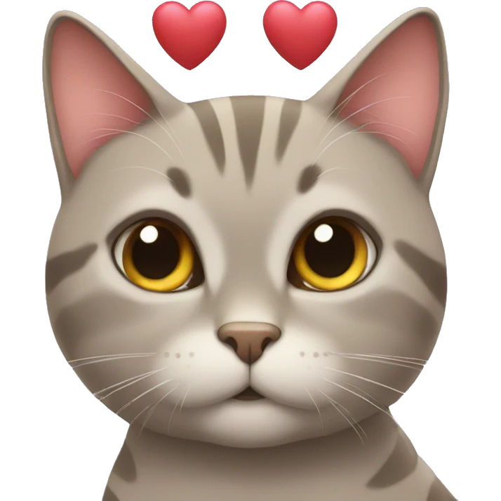 a cat with hearts  emoji