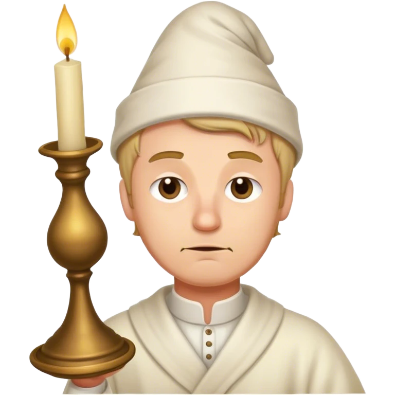 Sleepy guy with nightcap and candlestick  emoji