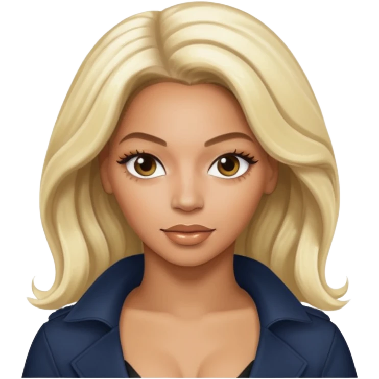 Beyonce with platinum blonde hair emoji