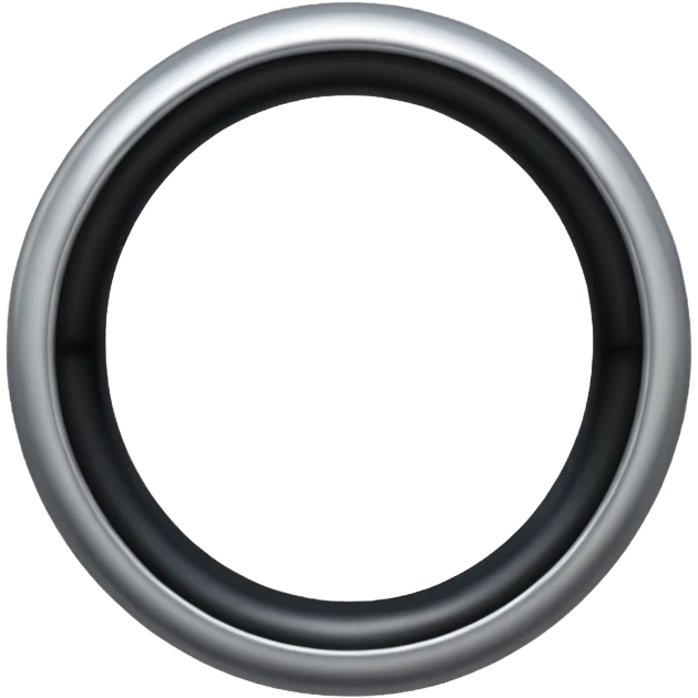 iOS emoji, minimal dark fantasy ring, black metal, flat emoji