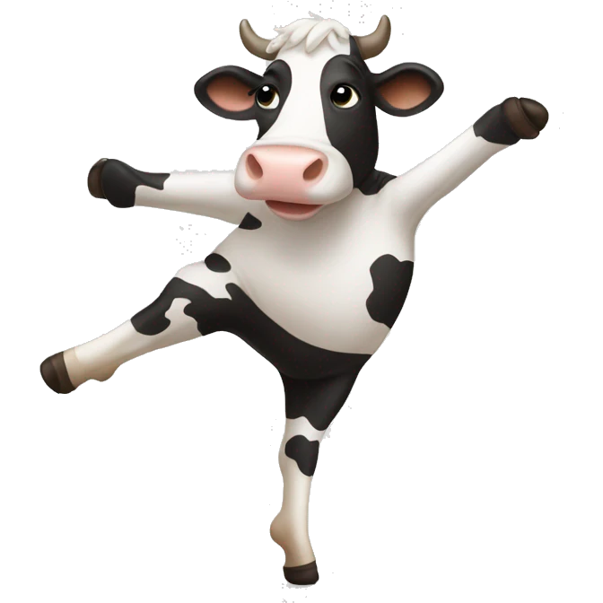 cow doing ballet  emoji