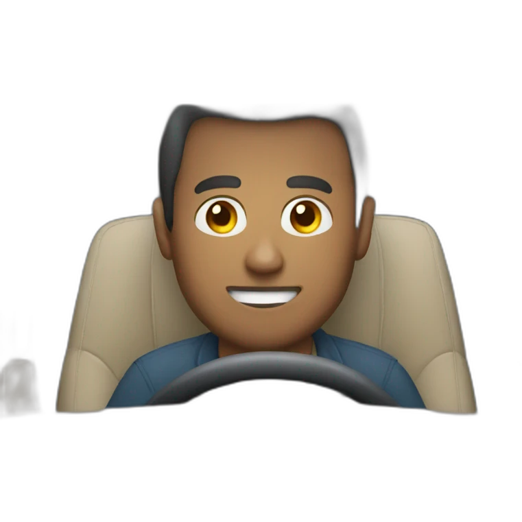 Man in car emoji