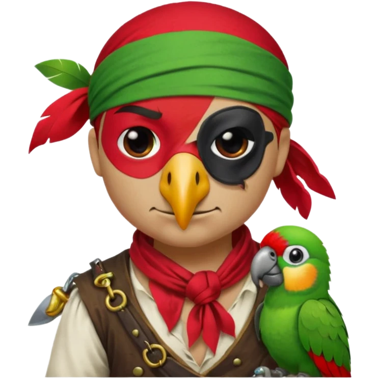 pirate and parrot emoji