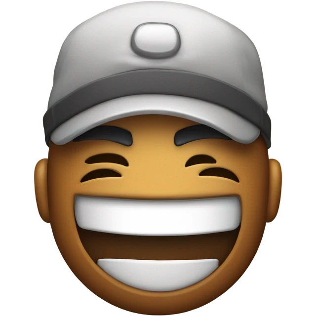 emoticon with smirking face wearing propeller hat doing rizzler pose emoji