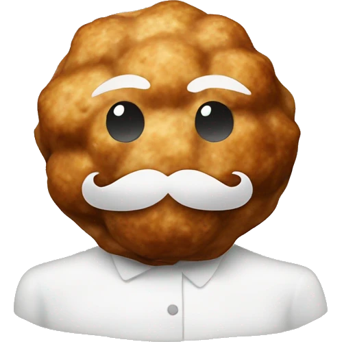 swedish meatball with mustache emoji