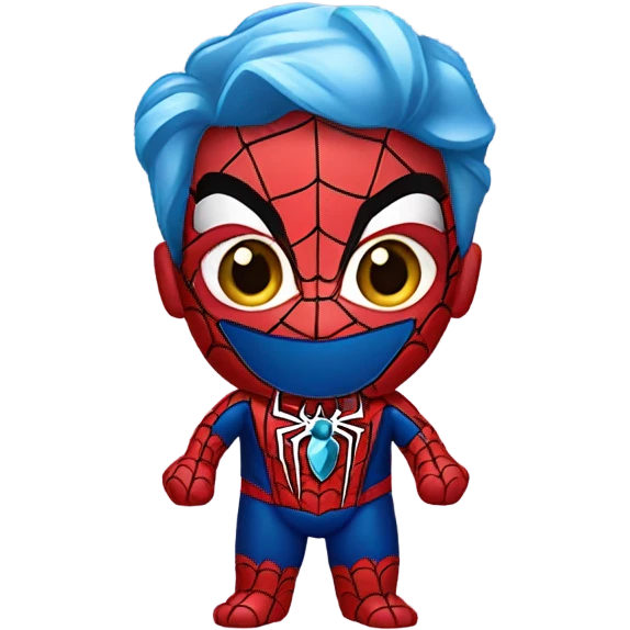 Spider-Man wearing a diamond chain emoji