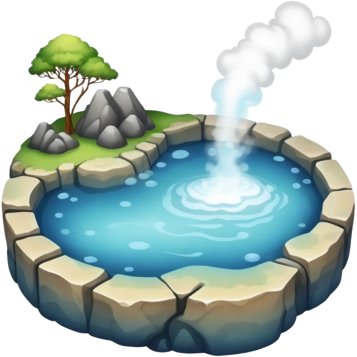 hot springs bubbling emoji