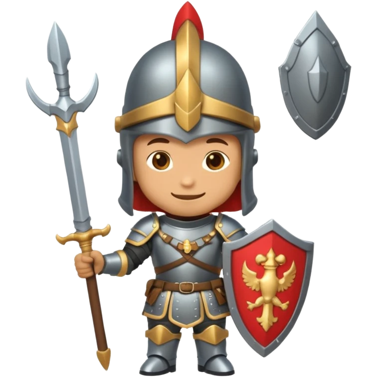 castle-guard, no sword, chibi full body emoji