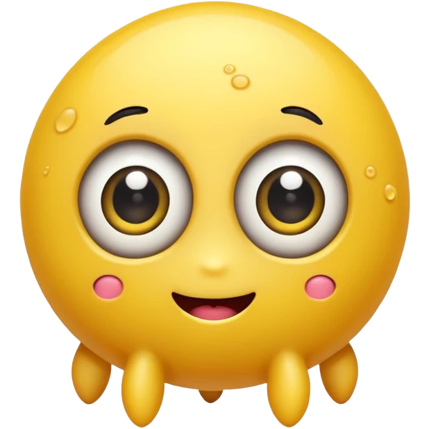 cute yellow bacterium with big eyes emoji