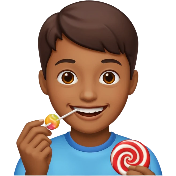 Person eating candy emoji