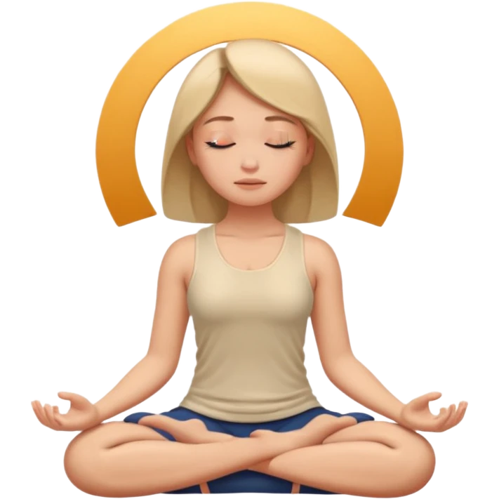 girl meditation eyes closed emoji