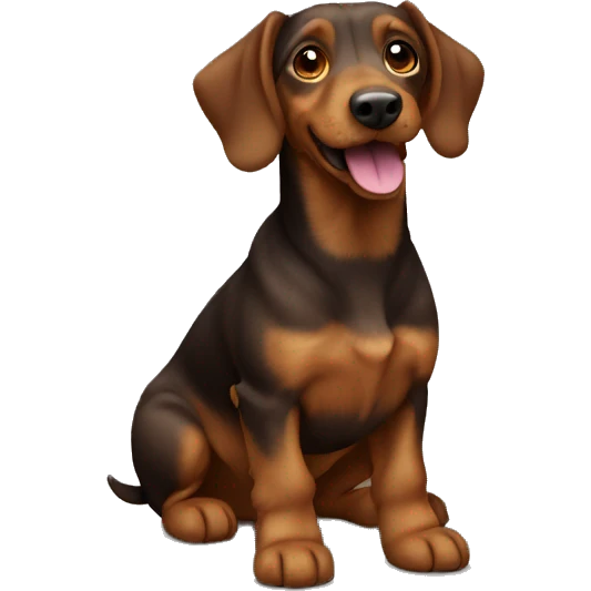 langhaar dackel rotbraun emoji