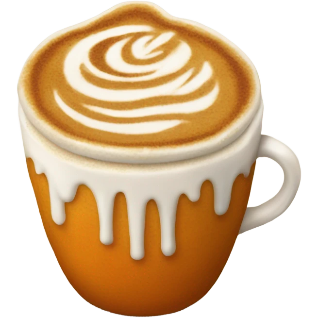 Realistic pumpkin latte emoji