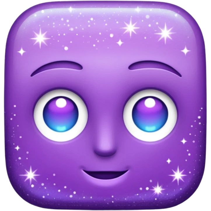 glitter purple and cian mark check emoji