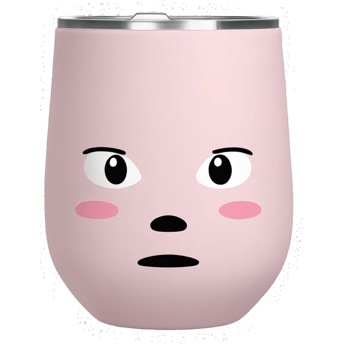stanley tumbler pastel pink emoji
