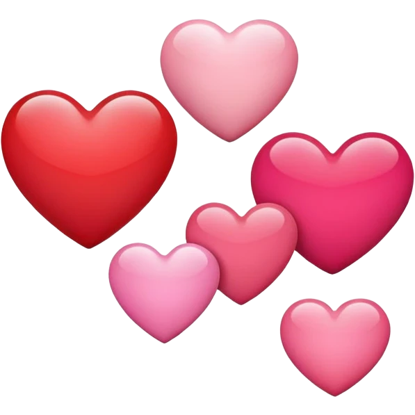Emoji red and pink hearts emoji