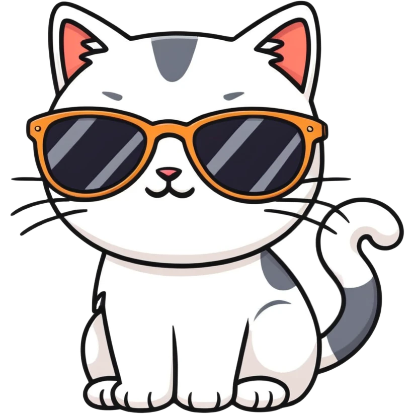 Cat with sunglasses emoji