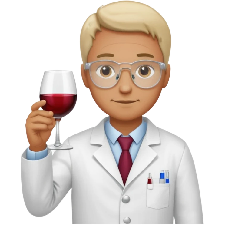 Man making wine in lab emoji