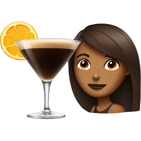 Espresso martini with a girl emoji