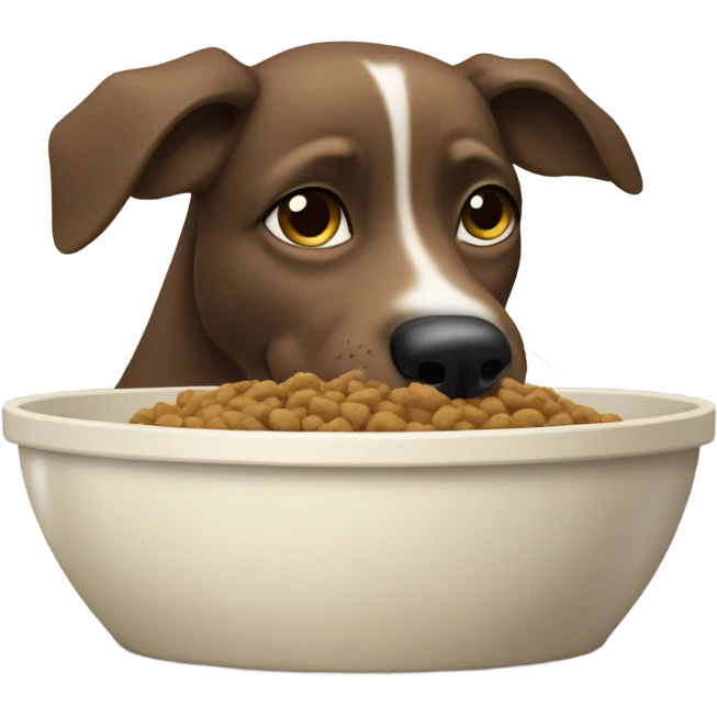 Can you make a dog eating food emoji