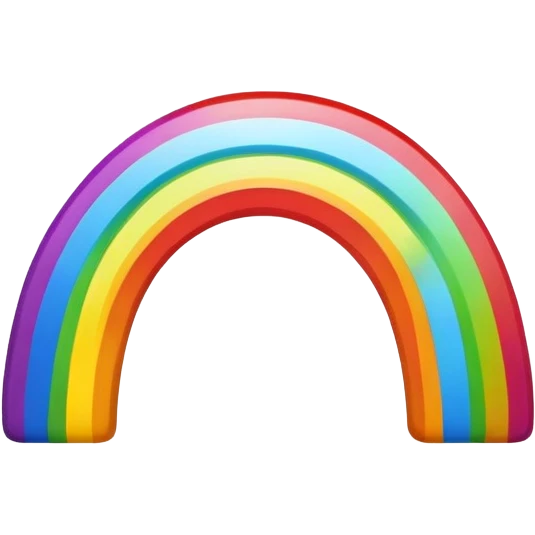 Mean looking cartoon rainbow emoji