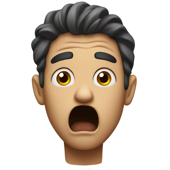 Extremely scared emoji