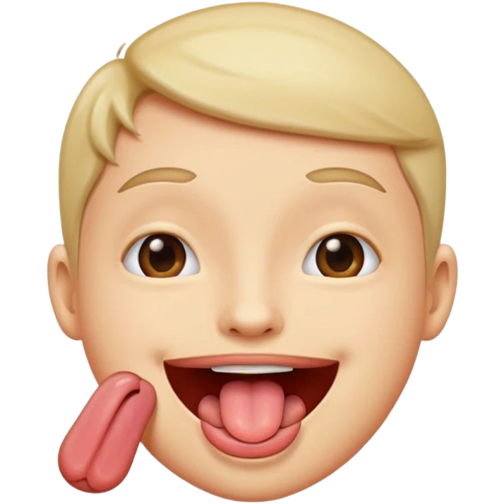 Sticking tongue out emoji