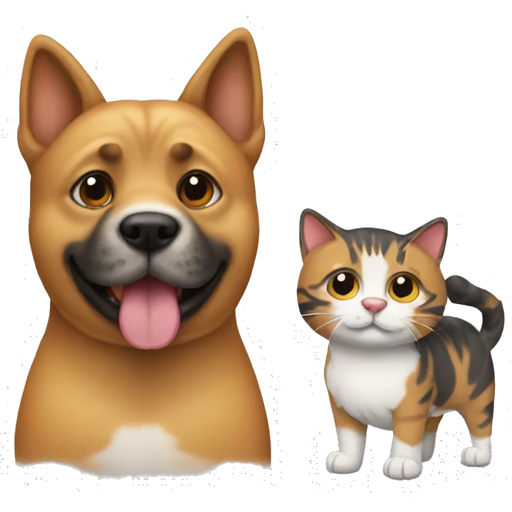 Dog with cat emoji