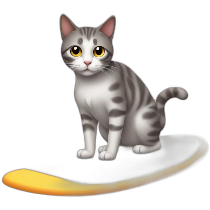 Cat on skyboard emoji