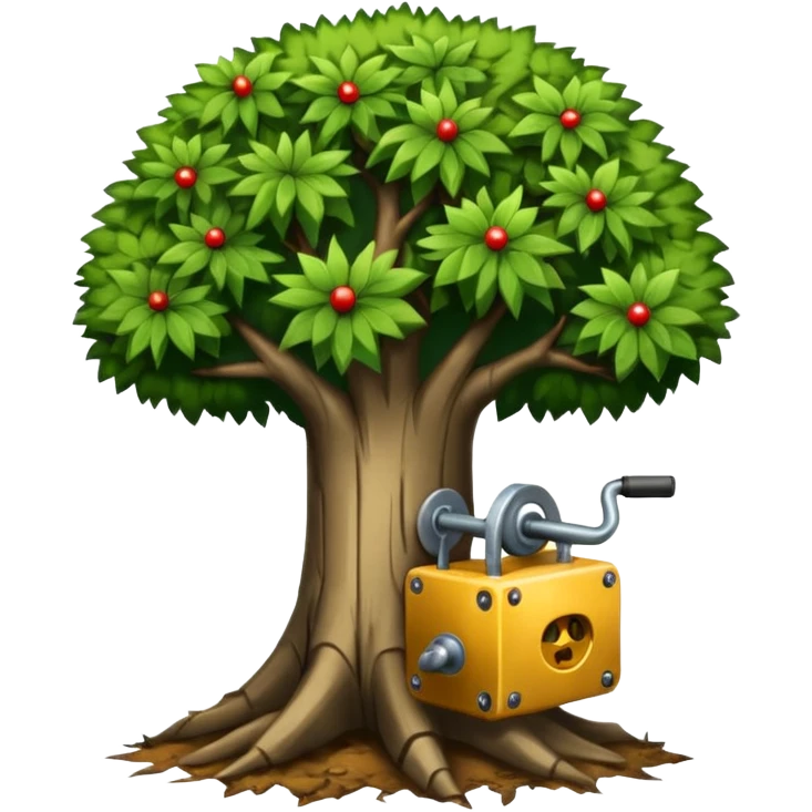 peux tu faire un emoji d'une machine qui arrache un arbres comme font les pepinieres emoji
