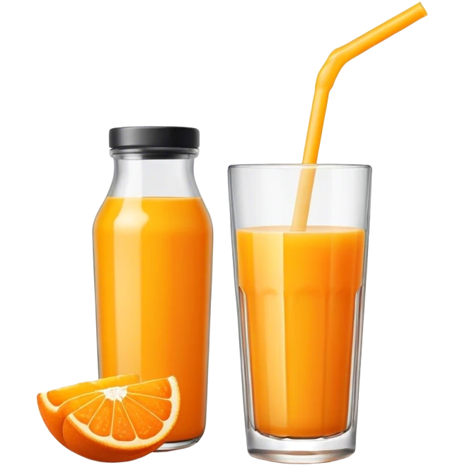 Orange juice bottle emoji