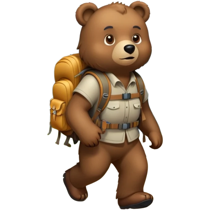 Bear with backpack emoji