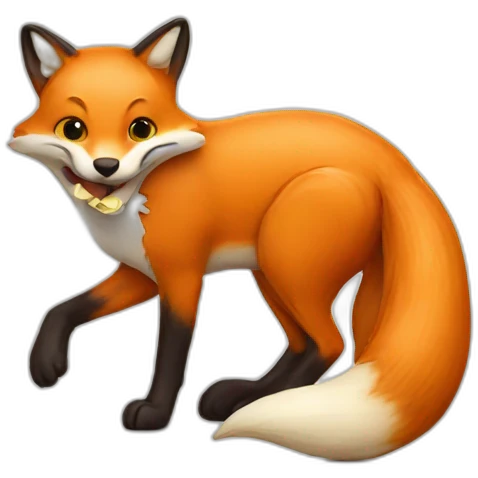Fox eating Cheese emoji