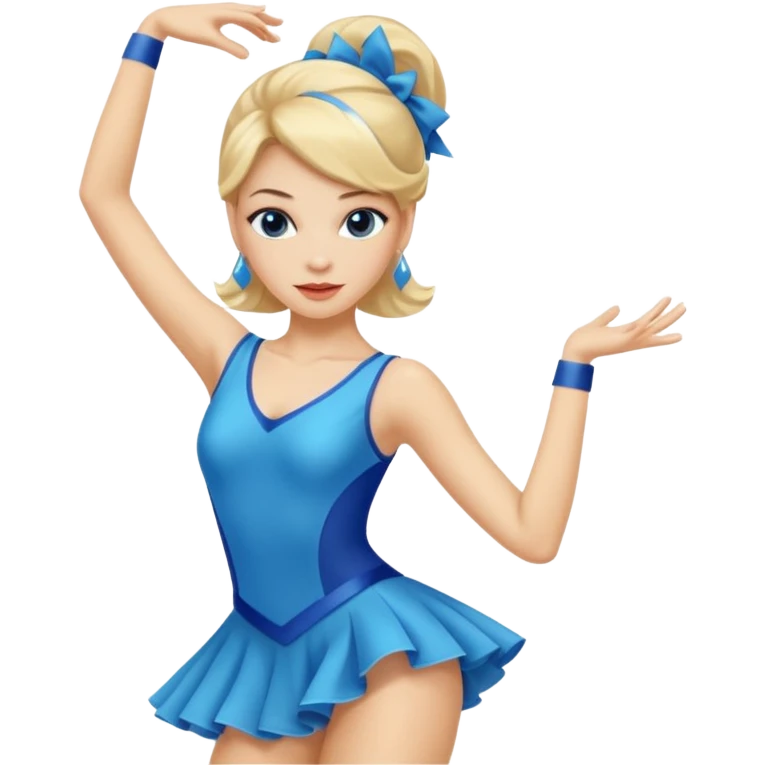 blue jazz style dance costume on blonde emoji