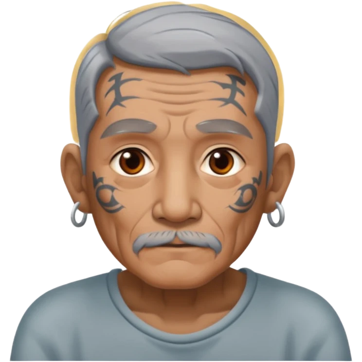old man with lot of tattoos emoji