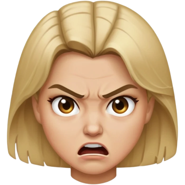Dirty blonde Mom rage  emoji