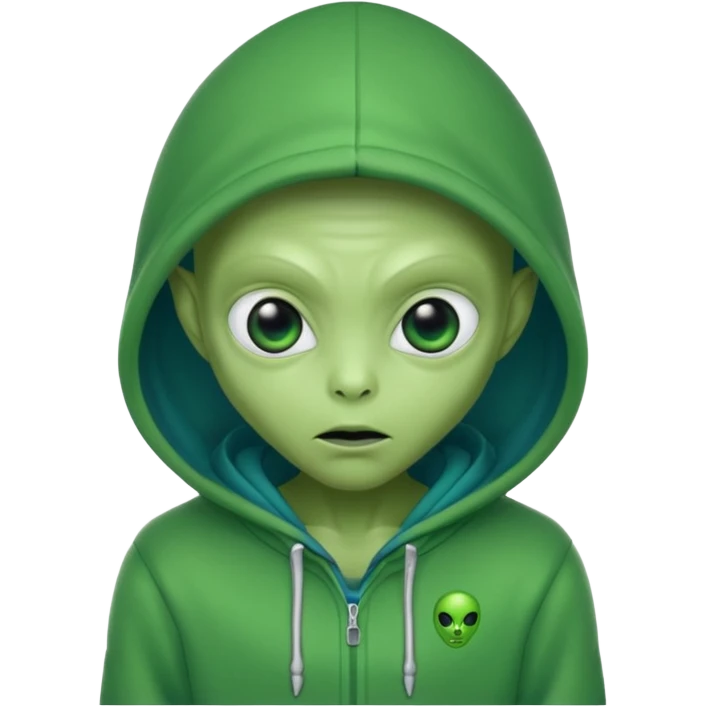 allien with hoodie emoji