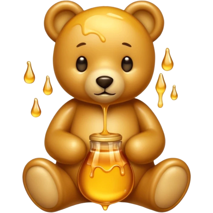 Teddy bear made of honey  emoji