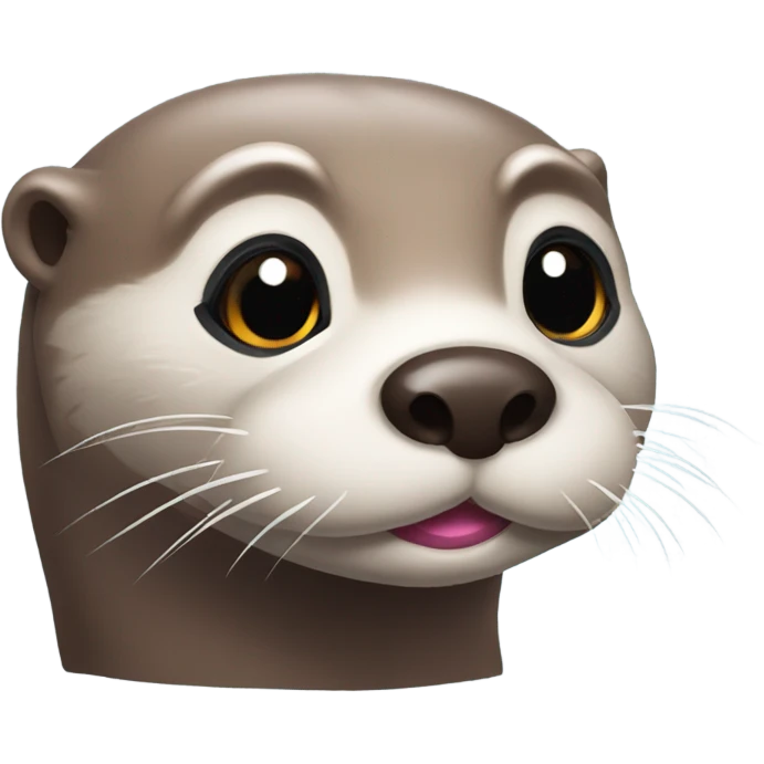 Otter with pink eye emoji