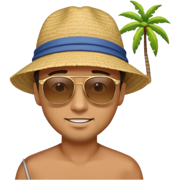 man on beach emoji