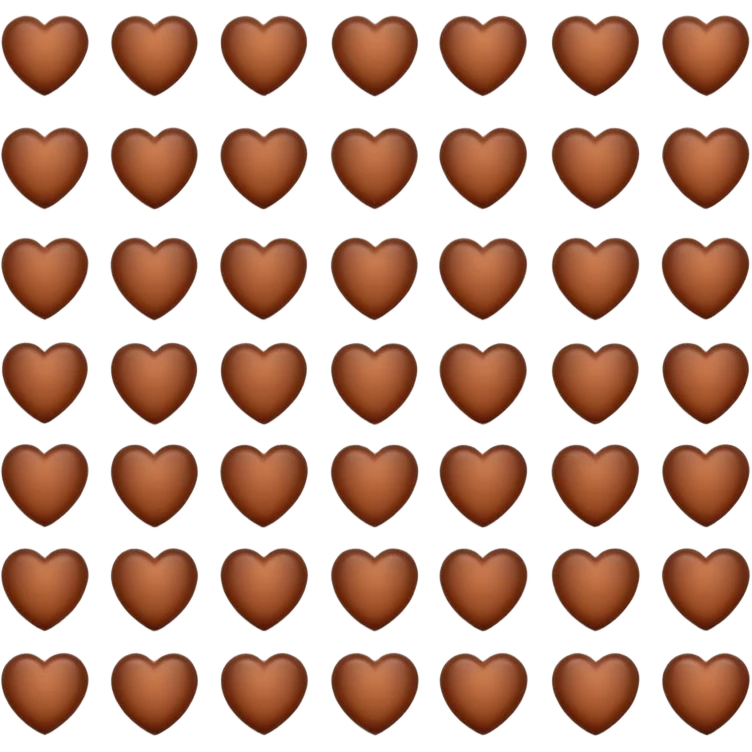 Neutral brown hearts from light to dark emoji