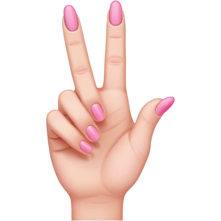 Pink middle finger emoji