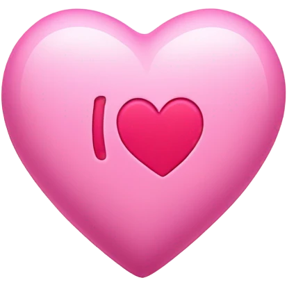 Heart pink  with text I love you emoji